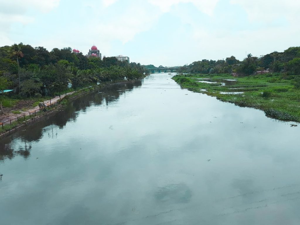 Musi River brimming after Himayat and Osman sagar gates lifted