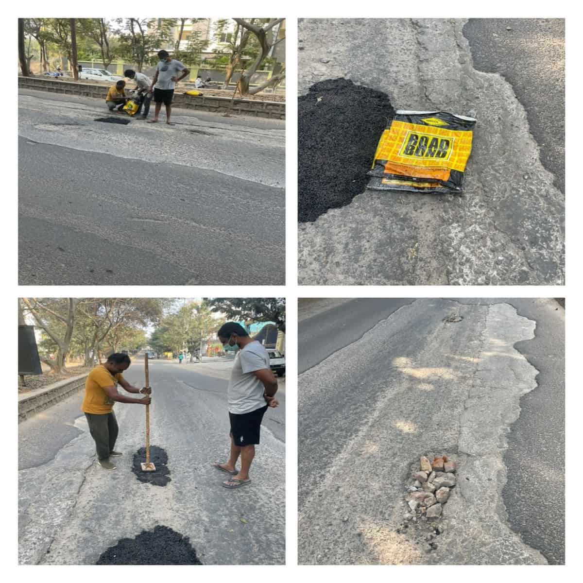 Hyderabad: With official neglect, activists take charge to repair potholes