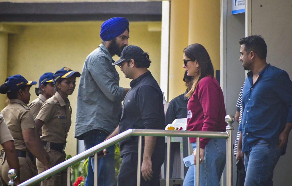 Bollywood actor Kareena Kapoor at the Lilavati Hospital where actor Saif Ali Khan was admitted after he was injured in an attack by an intruder with a knife