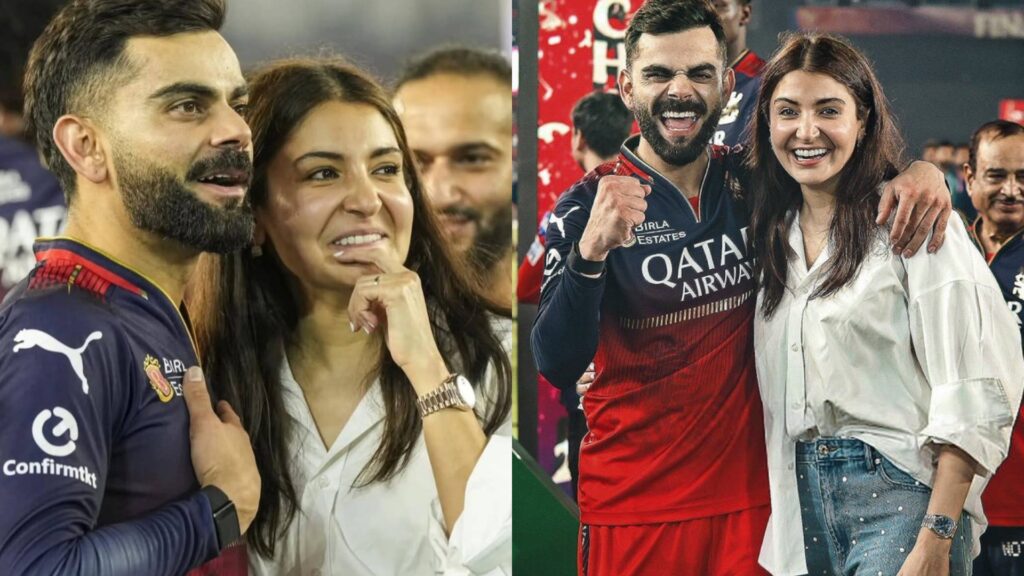 Anushka Sharma and Virat Kohli during IPL 2025 finals