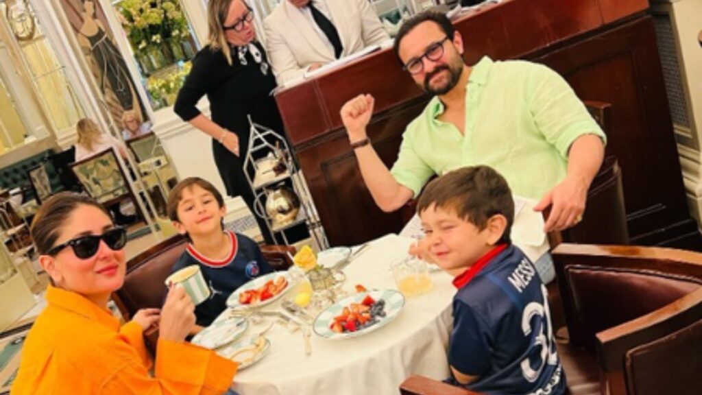Kareena Kapoor, Saif Ali Khan with kids