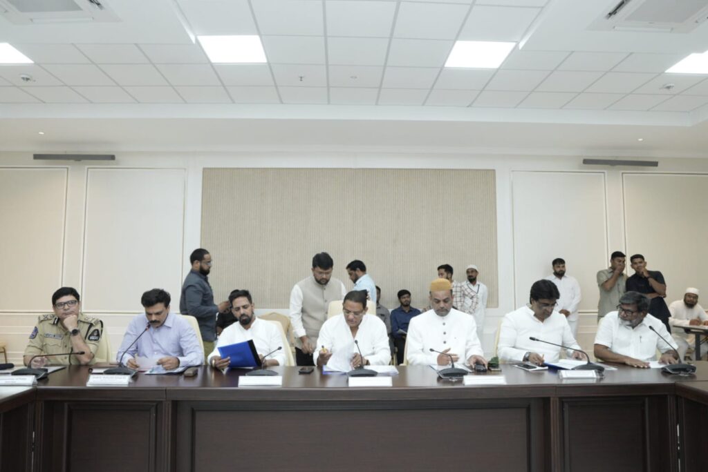 Azharduddin reviews Haj pilgrims' preparations at a meeting with officials.