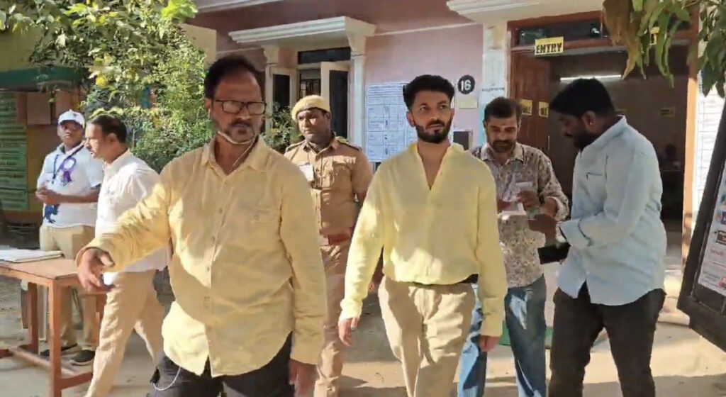 Tamil Nadu election 2026 with Rajinikanth, Vijay, Ajith voting in the polling station.